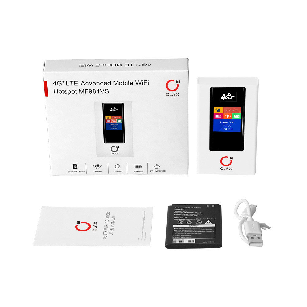 OLAX MF981VS 4G LTE HOTSPOT MOBILE WiFI WITH BATTARY